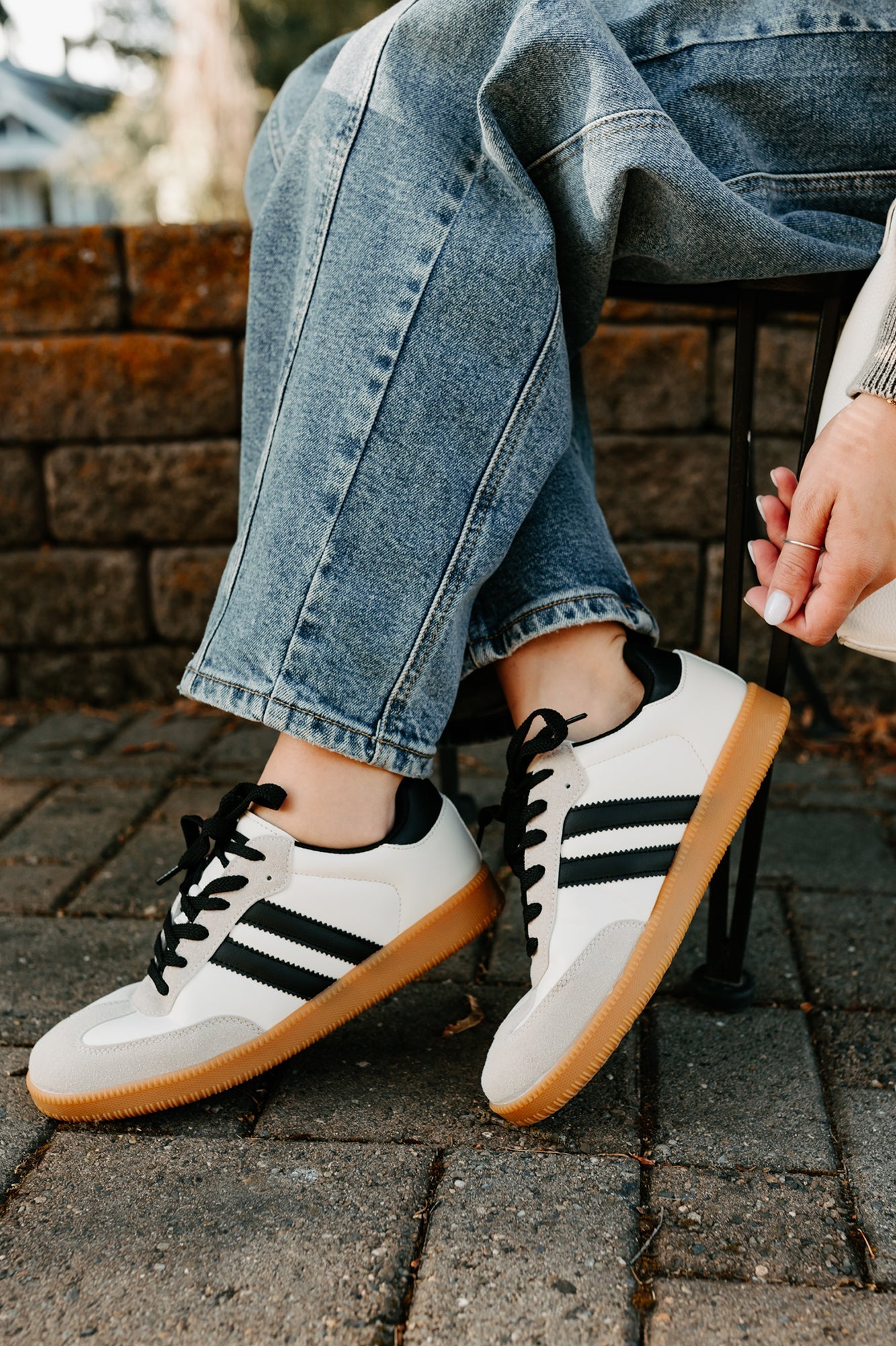 Vibes In Motion Lace-Up Platform Sneakers (Beige)