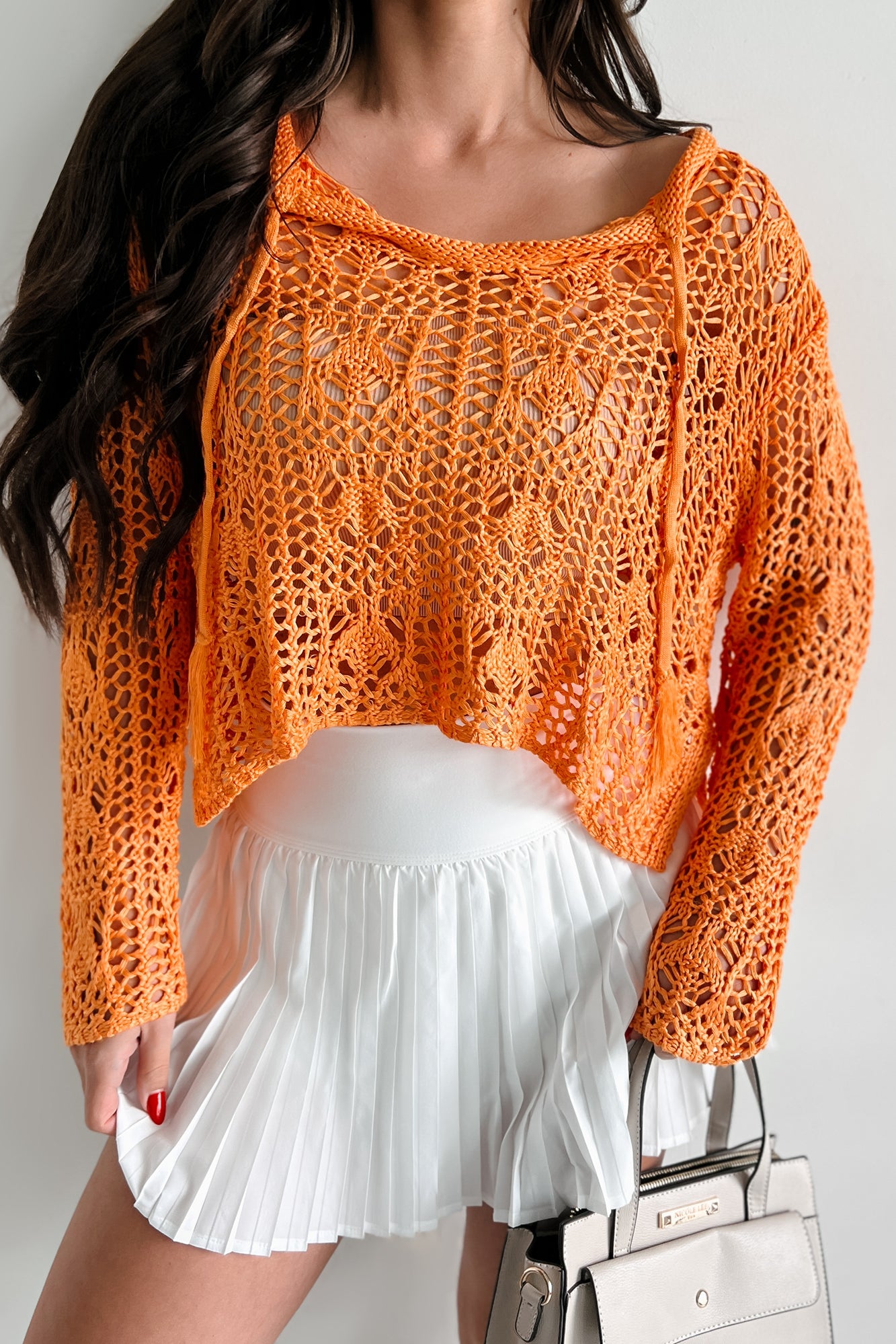 Perks Of Paradise Crochet Top (Orange)