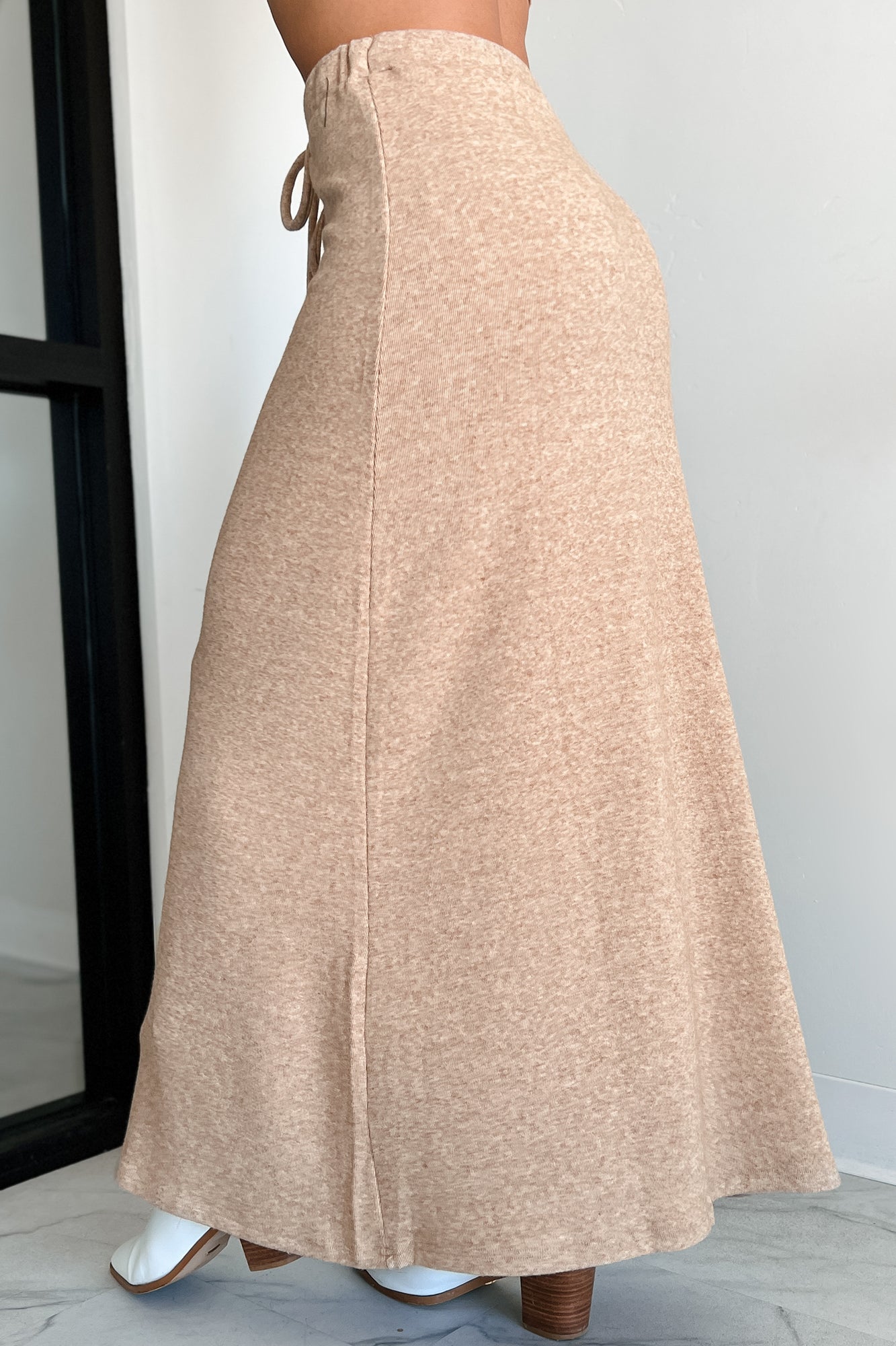 Rewriting The Script Brushed Knit Maxi Skirt (Oatmeal)