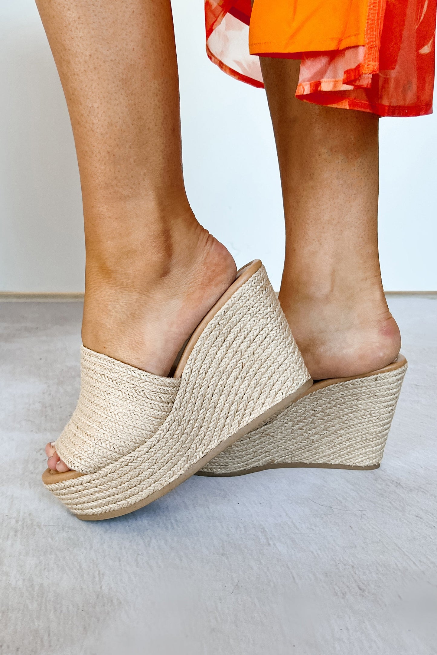 Pure Horizon Braided Wedge Sandals (Jute)